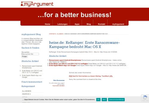 
                            10. heise.de: KeRanger: Erste Ransomware-Kampagne bedroht Mac OS ...