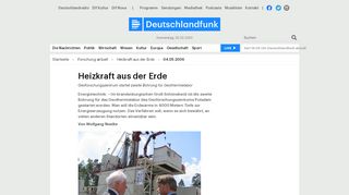 
                            10. Heizkraft aus der Erde (Archiv) - Deutschlandfunk