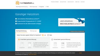 
                            10. Heizstrom: Günstige Heizstromtarife bei meinheizstrom.de