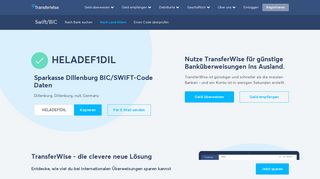 
                            12. HELADEF1DIL BIC/SWIFT-Code - Sparkasse Dillenburg Germany ...