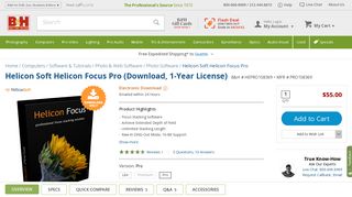 
                            10. Helicon Soft Helicon Focus Pro PRO158369 B&H Photo Video