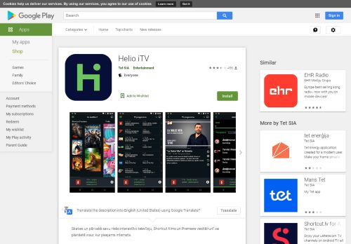 
                            5. Helio iTV — Lietotnes pakalpojumā Google Play