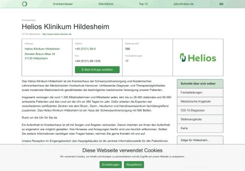 
                            4. 'Helios Klinikum Hildesheim' in 31135 Hildesheim | Kliniken.de