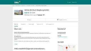 
                            9. Helios Klinikum Siegburg GmbH als Arbeitgeber | XING Unternehmen