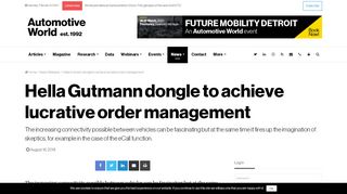 
                            13. Hella Gutmann dongle to achieve lucrative order management ...