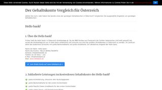 
                            5. Hello bank! - Gehaltskonto in Österreich