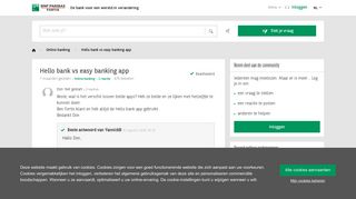 
                            11. Hello bank vs easy banking app | Community BNP Paribas Fortis