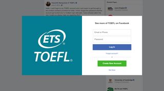 
                            6. Hello, I can't login to my TOEFL account... - Vasanthi Narayanan ...