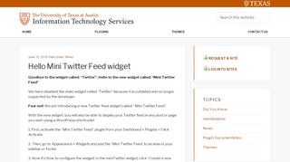 
                            11. Hello Mini Twitter Feed widget