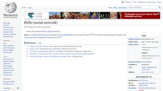 
                            5. Hello (social network) - Wikipedia