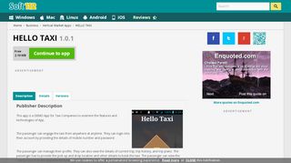 
                            7. HELLO TAXI 1.0.1 Free Download