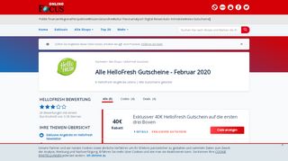 
                            12. HelloFresh Gutscheine: 15€ Rabatt - Februar 2019 - Focus