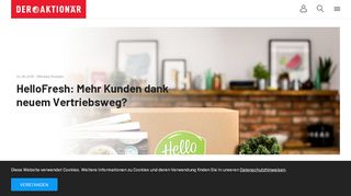 
                            8. HelloFresh: Mehr Kunden dank neuem Vertriebsweg? - Der Aktionär