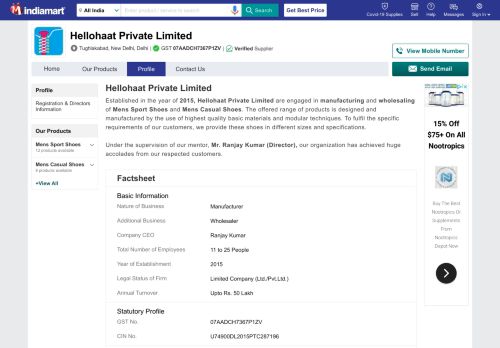 
                            11. Hellohaat Private Limited - Manufacturer from Tughlakabad, New ...