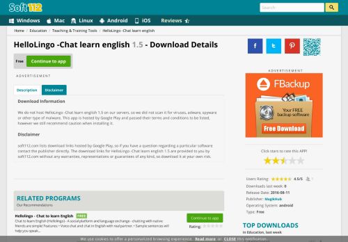 
                            8. HelloLingo -Chat learn english - Download