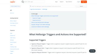 
                            4. HelloSign - Integration Help & Support | Zapier