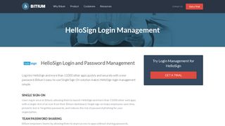 
                            13. HelloSign Login Management - Team Password Manager - Bitium