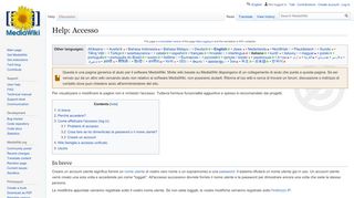 
                            12. Help: Accesso - MediaWiki