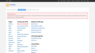 
                            9. Help » Apps & Plugins | Clicky