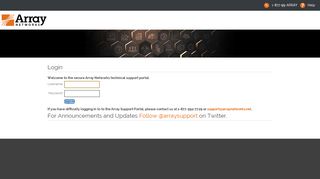
                            2. Help - Array Support Portal - Array Networks