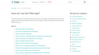 
                            7. Help article: About the Fitbit app