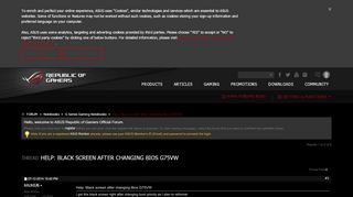 
                            4. Help: Black screen after changing Bios G75VW - ROG - Asus