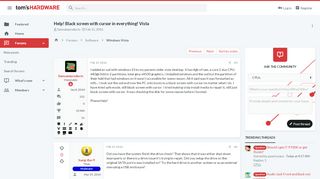 
                            3. Help! Black screen with cursor in everything! Vista - Windows ...