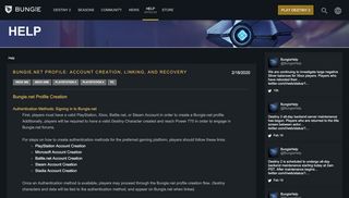 
                            3. Help: Bungie.net Profile: Account Creation, Linking, and Recovery ...