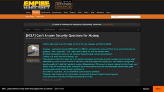 
                            6. [HELP] Can't Answer Security Questions for Mojang | Empire Minecraft