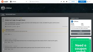 
                            4. [Help] Can't login through Steam : VRchat - Reddit