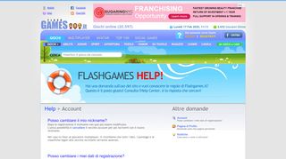 
                            1. Help Center | Account | Flashgames.it - Giochi online