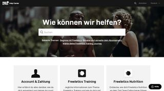 
                            3. Help Center - Freeletics