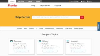 
                            9. Help Center - Frontier Communications