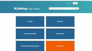 
                            5. Help Center - Kidblog