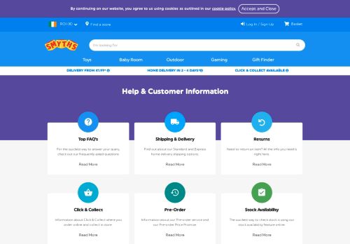 
                            8. Help Centre - Smyths Toys