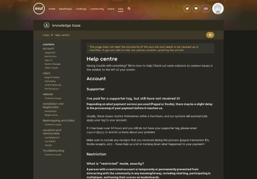 
                            8. Help Centre · wiki · help | osu!