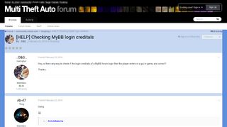 
                            12. [HELP] Checking MyBB login creditals - Scripting - Multi Theft ...