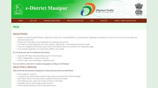 
                            12. Help - e-Services Manipur