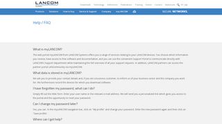 
                            6. Help / FAQ - LANCOM Systems GmbH