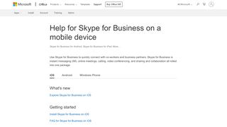 
                            8. Help for Skype for Business on a mobile device - Office Support