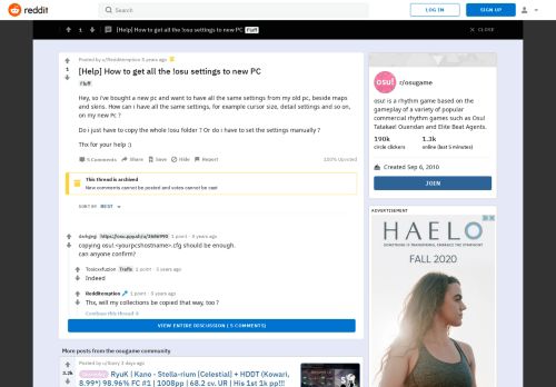 
                            2. [Help] How to get all the !osu settings to new PC : osugame - Reddit