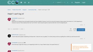 
                            5. Help!! I can't log in! | ECO Forum