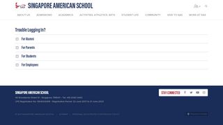 
                            3. Help Logging In - Singapore American School