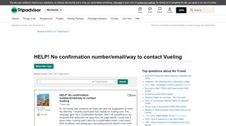 
                            8. HELP! No confirmation number/email/way to contact Vueling - Air ...