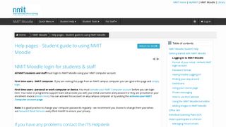 
                            6. Help pages - Student guide to using NMIT Moodle: Logging in to NMIT ...