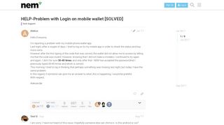 
                            10. HELP-Problem with Login on mobile wallet [SOLVED] - ...
