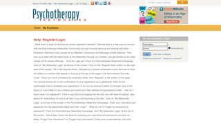 
                            4. Help: Register/Login - Psychotherapy Networker