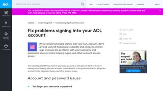 
                            2. Help signing in to AOL - AOL Help