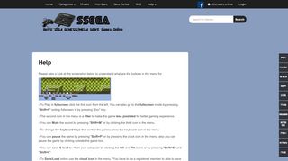 
                            11. Help | SSega Play Retro Sega Genesis / Mega drive video games ...