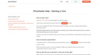 
                            4. Help - Start a Test - Photofeeler